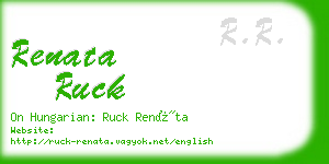 renata ruck business card